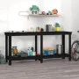 Werkbank aus massivem Kiefernholz schwarz 180x50x80 cm von vidaXL, Arbeitstische - Ref: Foro24-822515, Preis: 186,80 €, Rabat...