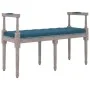 Blue velvet bench 110x40x70 cm by vidaXL, Banks - Ref: Foro24-344424, Price: 125,34 €, Discount: %