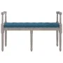 Blue velvet bench 110x40x70 cm by vidaXL, Banks - Ref: Foro24-344424, Price: 125,34 €, Discount: %