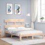 Estructura de cama sin colchón madera de pino blanca 140x200 cm en Camas y somieres | Comprar online en Foro24