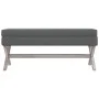 Hocker mit Stauraum aus dunkelgrauem Stoff, 110 x 45 x 49 cm von vidaXL, Bänke für Hallen und Lager - Ref: Foro24-344523, Pre...