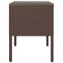 Brown synthetic rattan tempered glass side table 53x37x48cm by vidaXL, Side tables - Ref: Foro24-319401, Price: 29,55 €, Disc...