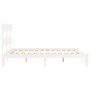 Estructura de cama sin colchón madera maciza de pino 160x200 cm