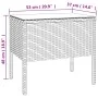 Brown synthetic rattan tempered glass side table 53x37x48cm by vidaXL, Side tables - Ref: Foro24-319401, Price: 29,55 €, Disc...