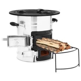 Camping firewood stove stainless steel silver 51.5x35x30.5 cm by vidaXL, Chimneys - Ref: Foro24-319442, Price: 94,34 €, Disco...