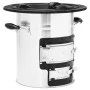 Cocina leña camping acero inoxidable plateado 51,5x35x30,5 cm de vidaXL, Chimeneas - Ref: Foro24-319442, Precio: 94,34 €, Des...