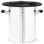 Cocina leña camping acero inoxidable plateado 51,5x35x30,5 cm de vidaXL, Chimeneas - Ref: Foro24-319442, Precio: 94,34 €, Des...