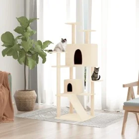 Cat scratching post with cream sisal posts 153 cm by vidaXL, Cat furniture - Ref: Foro24-171693, Price: 69,60 €, Discount: %