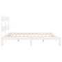 Estructura de cama sin colchón madera maciza blanca 200x200 cm