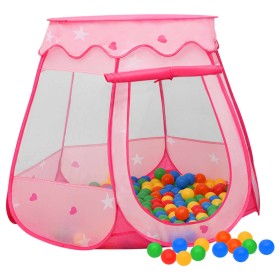 Tienda de juegos para niños con 250 bolas rosa 102x102x82 cm