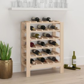 Solid pine wood bottle rack 65x29x112 cm by vidaXL, Wine racks - Ref: Foro24-822556, Price: 52,94 €, Discount: %