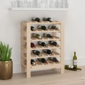 Solid pine wood bottle rack 65x29x112 cm by vidaXL, Wine racks - Ref: Foro24-822556, Price: 52,47 €, Discount: %