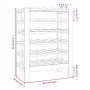 Solid pine wood bottle rack 65x29x112 cm by vidaXL, Wine racks - Ref: Foro24-822556, Price: 52,94 €, Discount: %