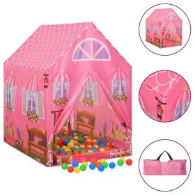 Tienda de juegos para niños con 250 bolas rosa 69x94x104 cm de vidaXL, Tiendas y túneles de juego - Ref: Foro24-3107748, Prec...