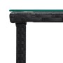 Black synthetic rattan tempered glass side table 45x45x45 cm by vidaXL, Side tables - Ref: Foro24-319398, Price: 49,63 €, Dis...