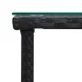 Schwarzer Beistelltisch aus gehärtetem Glas aus synthetischem Rattan, 45 x 45 x 45 cm von vidaXL, Seitentische - Ref: Foro24-...