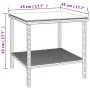 Schwarzer Beistelltisch aus gehärtetem Glas aus synthetischem Rattan, 45 x 45 x 45 cm von vidaXL, Seitentische - Ref: Foro24-...