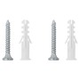 Soportes para cestas colgantes 4 unidades acero negro