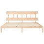 Estructura de cama sin colchón madera maciza de pino 200x200 cm