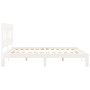 Estructura de cama sin colchón madera maciza blanca 200x200 cm