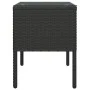Black synthetic rattan tempered glass side table 53x37x48 cm by vidaXL, Side tables - Ref: Foro24-319400, Price: 32,49 €, Dis...