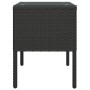 Mesa auxiliar vidrio templado ratán sintético negro 53x37x48 cm de vidaXL, Mesas auxiliares - Ref: Foro24-319400, Precio: 52,...