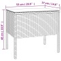 Mesa auxiliar vidrio templado ratán sintético negro 53x37x48 cm de vidaXL, Mesas auxiliares - Ref: Foro24-319400, Precio: 52,...