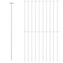 Tutores para plantas de jardín 20 unidades acero negro 91 cm