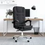 Reclining office chair with massage function, black synthetic leather by vidaXL, Office chairs - Ref: Foro24-349667, Price: 1...