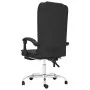 Reclining office chair with massage function, black synthetic leather by vidaXL, Office chairs - Ref: Foro24-349667, Price: 1...