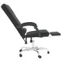Reclining office chair with massage function, black synthetic leather by vidaXL, Office chairs - Ref: Foro24-349667, Price: 1...