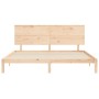 Estructura de cama sin colchón madera maciza de pino 200x200 cm