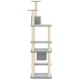 Rascador para gatos con postes de sisal gris claro 176 cm de vidaXL, Mobiliario para gatos - Ref: Foro24-171688, Precio: 82,6...