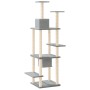 Rascador para gatos con postes de sisal gris claro 176 cm de vidaXL, Mobiliario para gatos - Ref: Foro24-171688, Precio: 82,6...