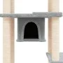 Cat scratching post with light gray sisal posts 176 cm by vidaXL, Cat furniture - Ref: Foro24-171688, Price: 81,55 €, Discoun...