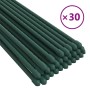 Tutores para plantas de jardín 30 unidades acero verde 180 cm