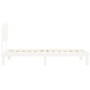 Estructura de cama sin colchón madera de pino blanca 90x200 cm