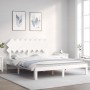 Estructura de cama sin colchón madera maciza de pino 160x200 cm