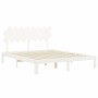 Estructura de cama sin colchón madera maciza de pino 160x200 cm