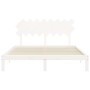 Estructura de cama sin colchón madera maciza de pino 160x200 cm