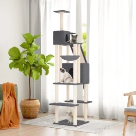 Cat scratcher with dark gray sisal posts 201 cm by vidaXL, Cat furniture - Ref: Foro24-171644, Price: 106,30 €, Discount: %