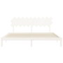 Estructura de cama sin colchón madera maciza blanca 200x200 cm