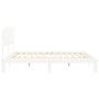 Estructura de cama sin colchón madera maciza blanca 200x200 cm