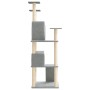 Cat scratching post with light gray sisal posts 153 cm by vidaXL, Cat furniture - Ref: Foro24-171694, Price: 68,45 €, Discoun...