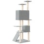 Cat scratching post with light gray sisal posts 153 cm by vidaXL, Cat furniture - Ref: Foro24-171694, Price: 68,45 €, Discoun...