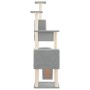 Rascador para gatos con postes de sisal gris claro 168 cm de vidaXL, Mobiliario para gatos - Ref: Foro24-171700, Precio: 71,7...