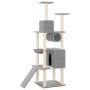 Katzenkratzbaum mit hellgrauen Sisalstämmen, 168 cm von vidaXL, Katzenmöbel - Ref: Foro24-171700, Preis: 71,93 €, Rabatt: %
