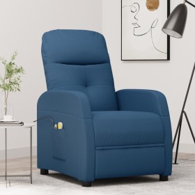 Sillón de masaje eléctrico tela azul