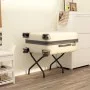 Luggage rack with black backrest 56x39x52 cm by vidaXL, Luggage racks and suitcase holders - Ref: Foro24-153075, Price: 49,31...