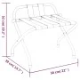 Luggage rack with black backrest 56x39x52 cm by vidaXL, Luggage racks and suitcase holders - Ref: Foro24-153075, Price: 49,31...